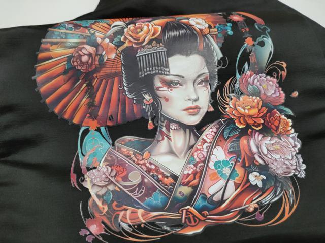 平和屋着物●アンティーク 大正ロマン 九寸名古屋帯 女人文 黒地 正絹 逸品 CABI0151hy