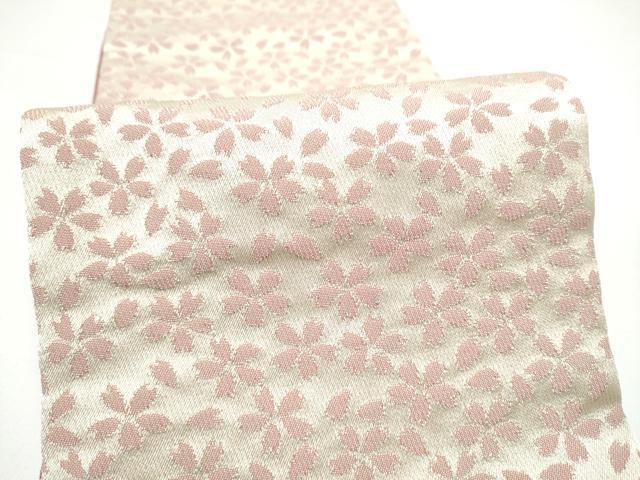 平和屋着物●撫松庵 両面 半幅帯 舞桜文 CABI0208hy