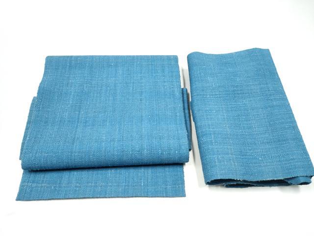 平和屋着物●つけ帯 紬地 紺鼠色 正絹 逸品 CABI0214hy