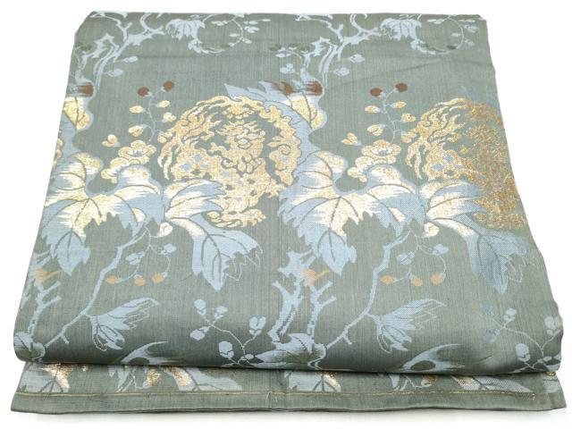平和屋着物●アンティーク 大正ロマン 丸帯 鳳凰草花文 金糸 正絹 逸品 CABI0233hy