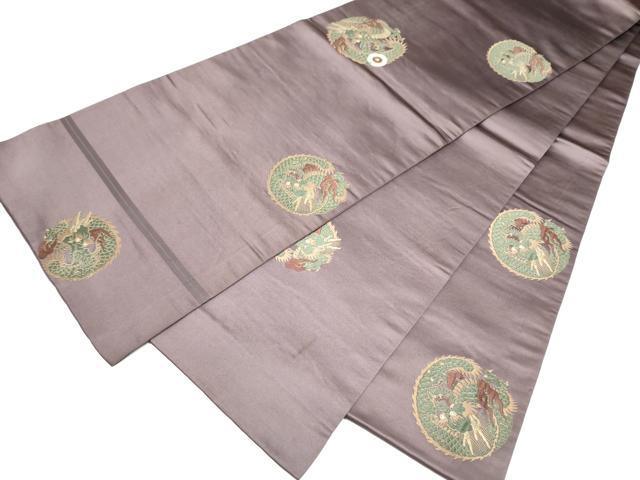 平和屋着物●丸帯 唐織 龍 金銀糸 正絹 逸品 CABI0241hy