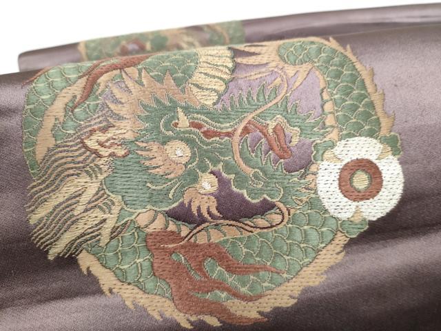 平和屋着物●丸帯 唐織 龍 金銀糸 正絹 逸品 CABI0241hy