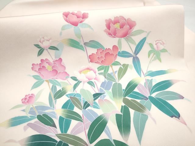 平和屋着物●塩瀬 九寸名古屋帯 友禅 作家物 草花文 正絹 逸品 CABI0242hy