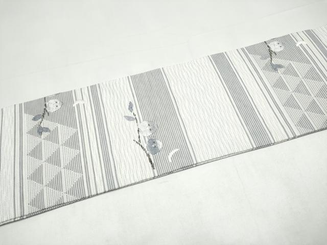 平和屋着物●九寸名古屋帯 フクロウ 正絹 逸品 CABI0264hy