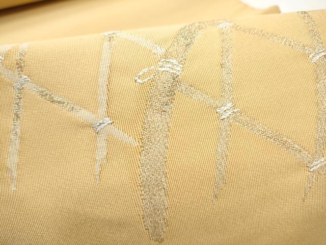 平和屋着物●八寸名古屋帯 綴れ 籬文 金糸 正絹 逸品 CABI0282hy