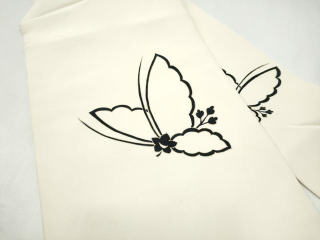 平和屋着物●塩瀬 九寸名古屋帯 舞蝶文 金彩 正絹 逸品 CABI0291hy