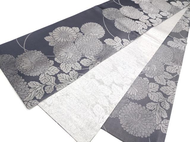 平和屋着物●両面 全通柄袋帯 菊 正絹 逸品 未使用 CABI0306hy