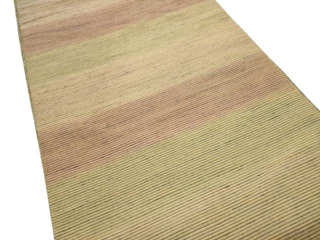 平和屋着物●両面 両方向 全通柄袋帯 紬地 霞文 正絹 逸品 CABI0307hy