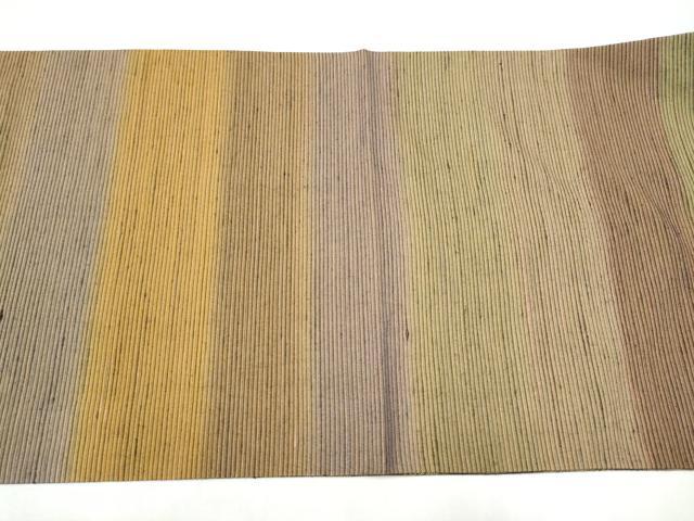 平和屋着物●両面 両方向 全通柄袋帯 紬地 霞文 正絹 逸品 CABI0307hy