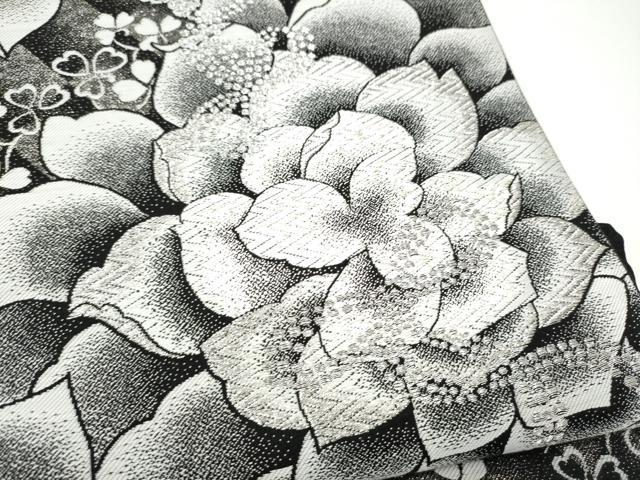 平和屋着物●六通柄袋帯 舞花文 銀糸 鈴乃屋扱い 正絹 逸品 CABI0338hy