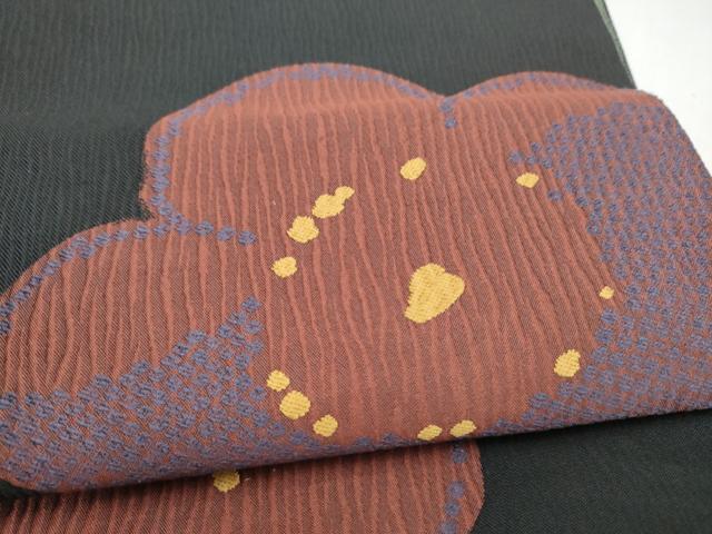 平和屋着物●六通柄袋帯 舞梅文 正絹 逸品 CABI0348hy