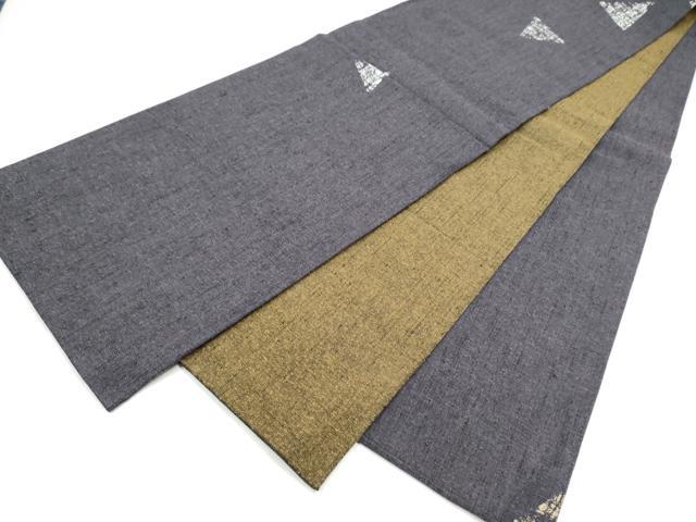 平和屋着物●六通柄袋帯 霞文 金銀糸 正絹 逸品 CABI0354hy