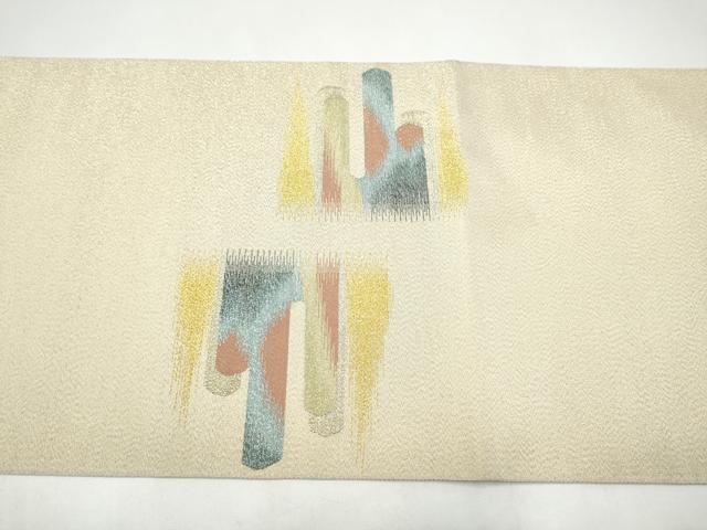 平和屋着物●爪掻き本綴れ 太鼓柄袋帯 エ霞文 金銀糸 正絹 逸品 CABI0356hy