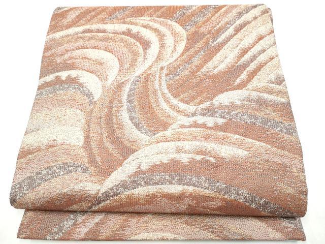 平和屋着物●全通柄袋帯 流水文 正絹 逸品 CABI0362hy
