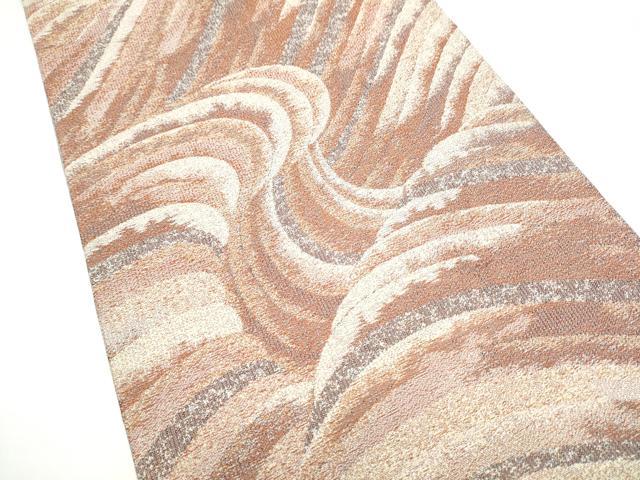 平和屋着物●全通柄袋帯 流水文 正絹 逸品 CABI0362hy