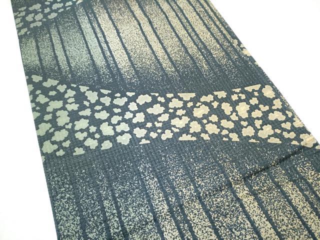 平和屋着物●全通柄袋帯 霞文 金通し地 正絹 逸品 CABI0369hy