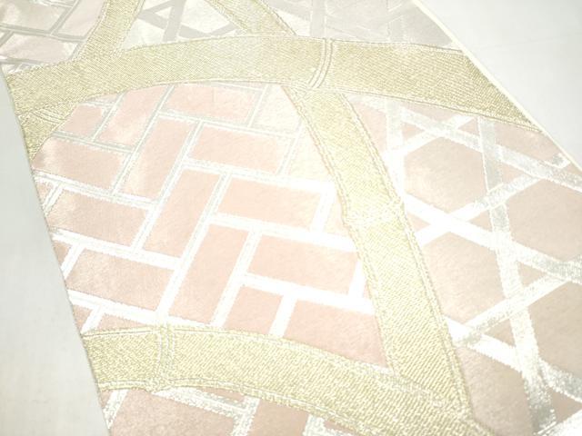 平和屋着物●西陣 川島織物 六通柄 本袋帯 籬文 金銀糸 正絹 逸品 CABI0385hy