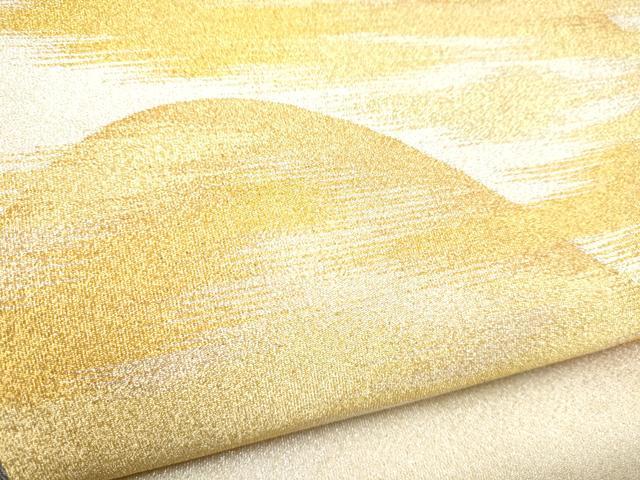 平和屋着物●太鼓柄袋帯 綴れ 遠山霞文 金糸 正絹 逸品 CABI0386hy