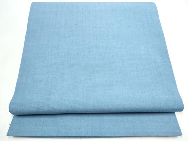 平和屋着物●全通柄袋帯 結城紬 色無地 秘色色 正絹 逸品 CABI0399hy