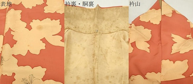 平和屋着物●上質な小紋 地紋起こし 舞花文 正絹 逸品 CABI0409gh