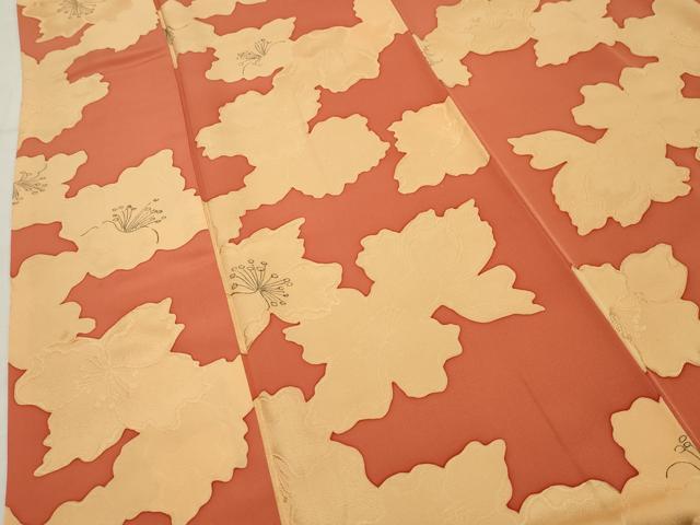 平和屋着物●上質な小紋 地紋起こし 舞花文 正絹 逸品 CABI0409gh