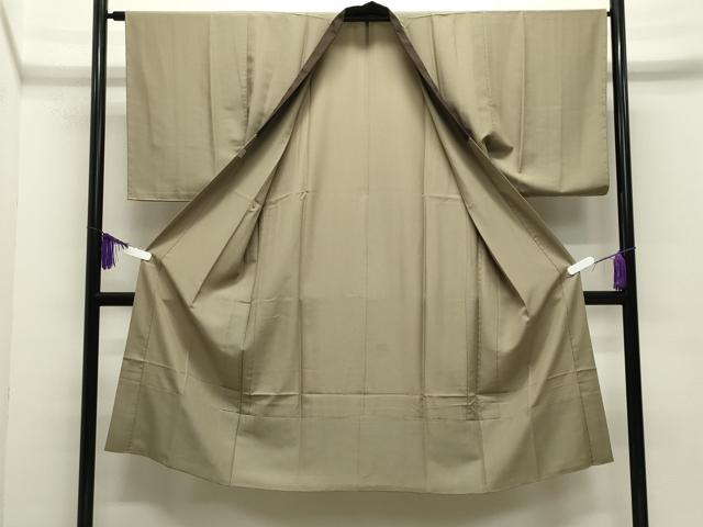 平和屋着物●男性 洗える最高級着物 <英>はなぶさ謹製 長襦袢 無双仕立て 色無地 油色 CABI0424gh