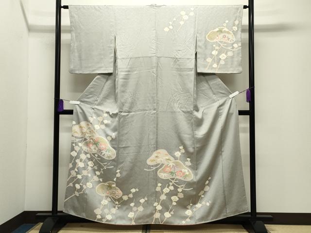 平和屋着物●訪問着 松竹梅文 金彩 正絹 逸品 CABI0430gh