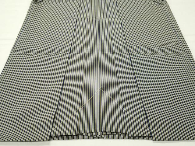平和屋着物●男性 馬乗り袴 縞 正絹 逸品 未使用 CABI0453gh