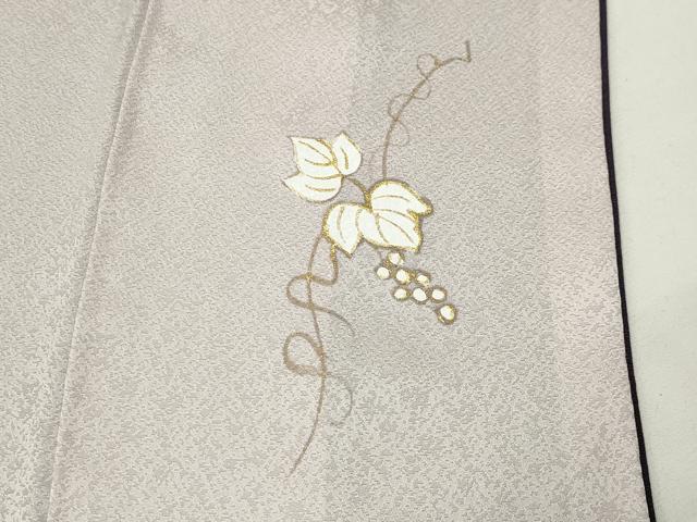 平和屋着物●訪問着 葡萄蔦の葉文 シルエット 暈し染め 金彩 正絹 逸品 CABI0458gh