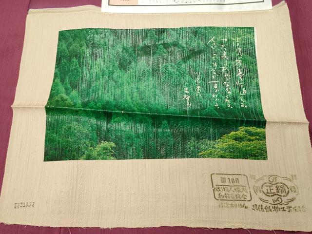 平和屋着物●上質な色無地 本草木杉染 堅牢染 縞地紋 浅蘇芳色 証紙付き 正絹 逸品 CABI0469gh