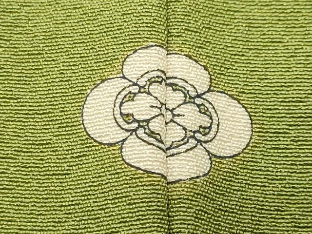 平和屋着物●上質な色無地 作家物 抹茶色 ロング丈 正絹 逸品 未使用 CABI0475gh