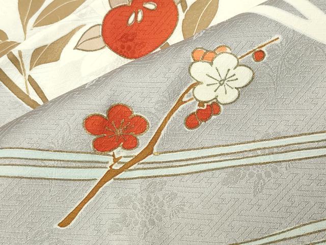 平和屋着物●訪問着 駒刺繍 流水橘花文 金彩 正絹 逸品 CABI0479gh