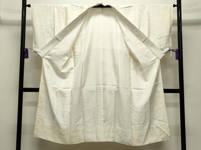 平和屋着物●長襦袢 袷 流水地紙花地紋 暈し染め 正絹 逸品 CABI0484gh