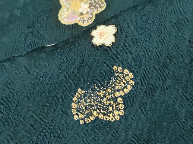 平和屋着物●上質な小紋 舞桜文 金彩 やまと誂製 ロング丈 正絹 逸品 CABI0499gh