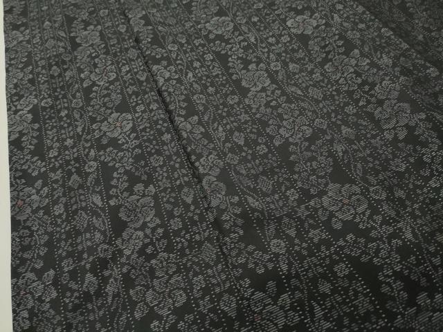 平和屋着物●本場大島紬 花唐草間道 正絹 逸品 CABI0505gh