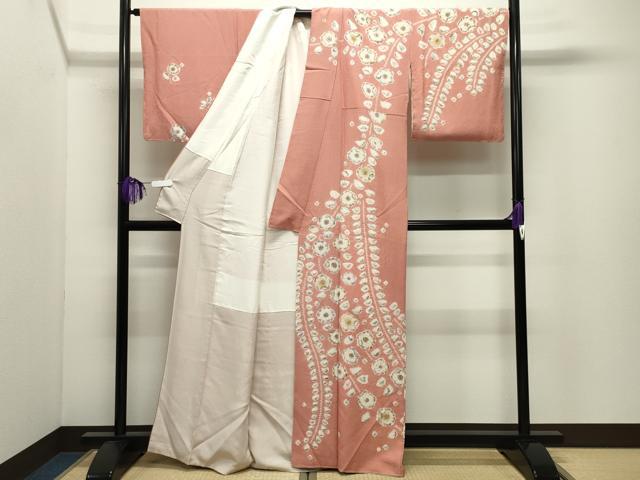 平和屋着物●訪問着 辻が花 絞り 金彩 正絹 逸品 CABI0521gh