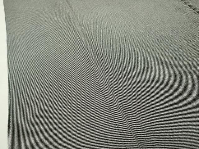 平和屋着物●江戸小紋 万筋 暗黒色×白色 正絹 逸品 CABI0530gh