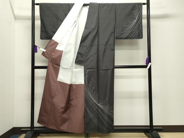 平和屋着物●訪問着 紬地 刺し子 乱菊 さが美扱い 正絹 逸品 未使用 CABI0537gh