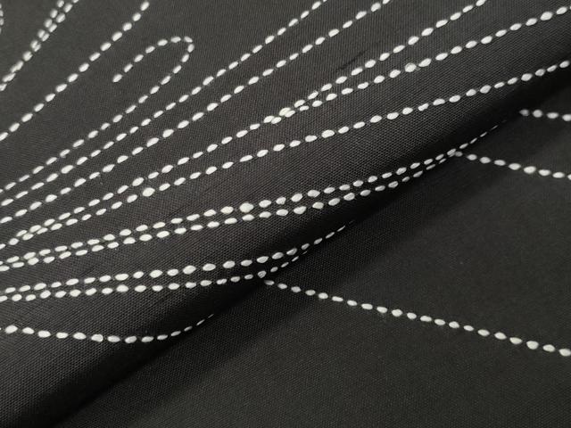平和屋着物●訪問着 紬地 刺し子 乱菊 さが美扱い 正絹 逸品 未使用 CABI0537gh