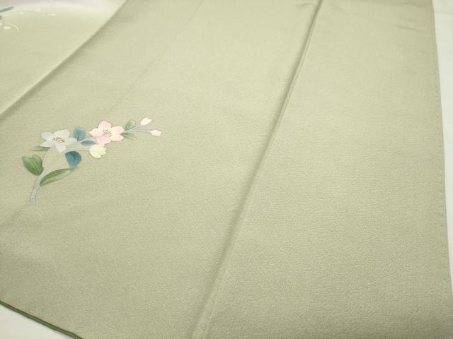 平和屋着物●訪問着 手描き 草花文 暈し染め 正絹 逸品 CABI0551gh