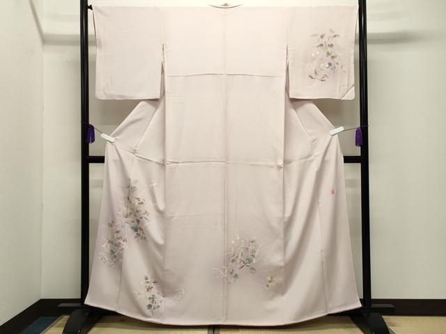 平和屋着物●本加賀友禅作家 和泉衛知 訪問着 草花文 暈し染め 正絹 逸品 CABI0554gh