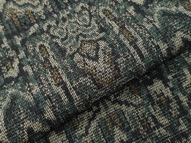 平和屋着物●本塩沢 幾何学文様 正絹 逸品 未使用 CABI0557gh