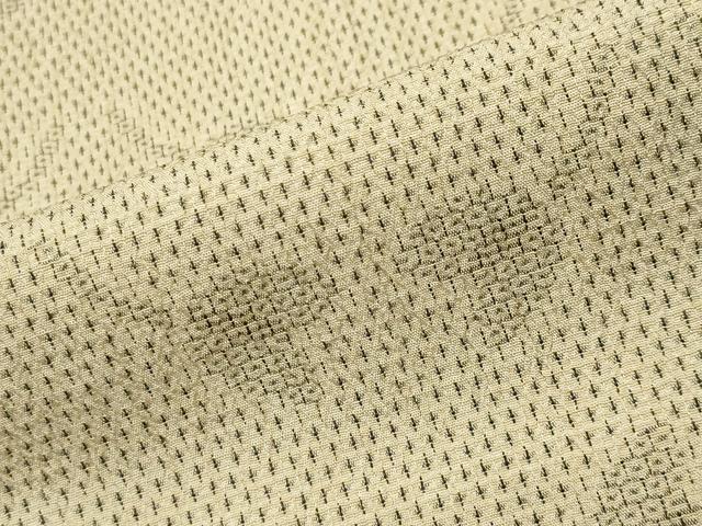 平和屋着物●白鷹お召 110亀甲 舞花文 正絹 逸品 CABI0566gh