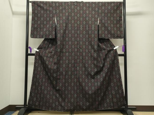 平和屋着物●白鷹お召 菱吉祥文 正絹 逸品 未使用 CABI0568gh