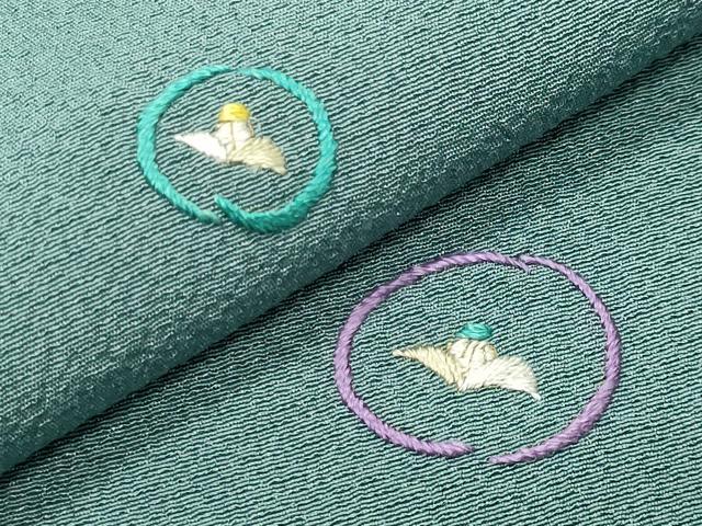 平和屋着物●訪問着 総刺繍 花丸文 金銀糸 正絹 逸品 CABI0577gh