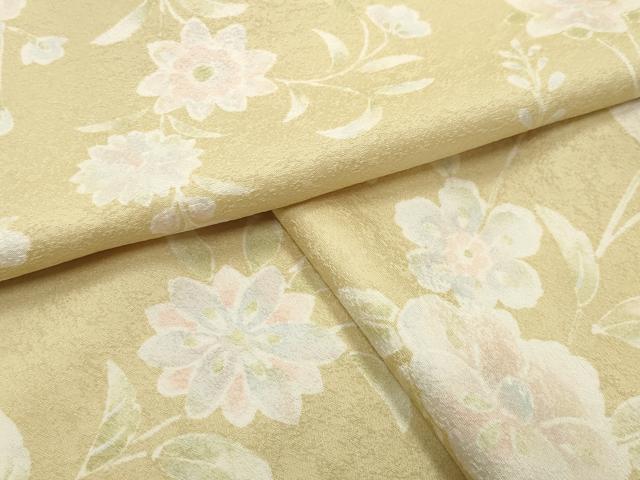 平和屋着物●上質な小紋 花唐草文 正絹 逸品 CABI0584gh