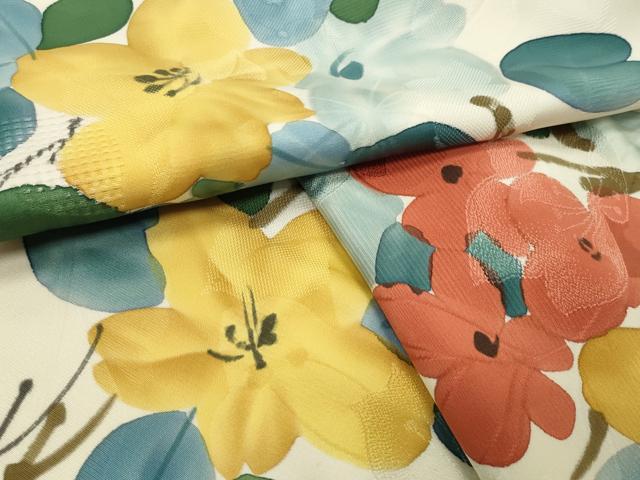 平和屋着物●上質な小紋 地紋起こし 枝花文 正絹 逸品 CABI0589gh