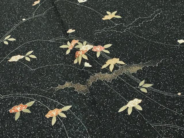 平和屋着物●訪問着 椿花文 金彩 正絹 逸品 CABI0593gh