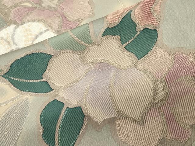 平和屋着物●上質な小紋 地紋起こし 草花文 正絹 逸品 未使用 CABI0594gh