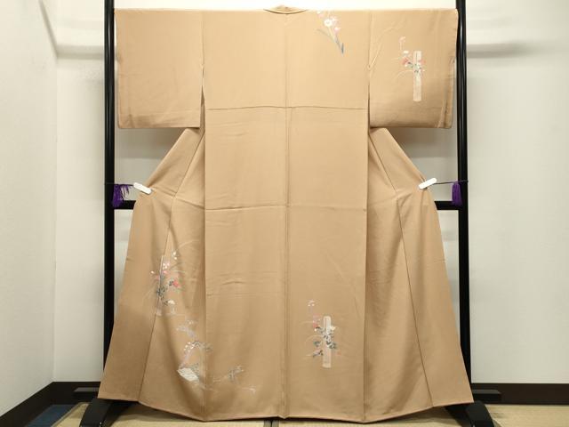 平和屋着物●訪問着 草花文 暈し染め 金彩 正絹 逸品 CABI0597gh